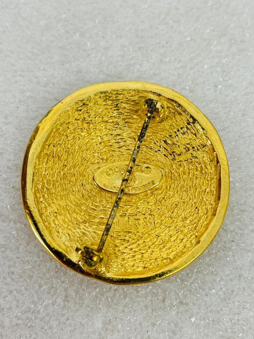 ⭐️ワケあり⭐️シャネル ラウンド カンボン ブローチ ヴィンテージ ゴールド