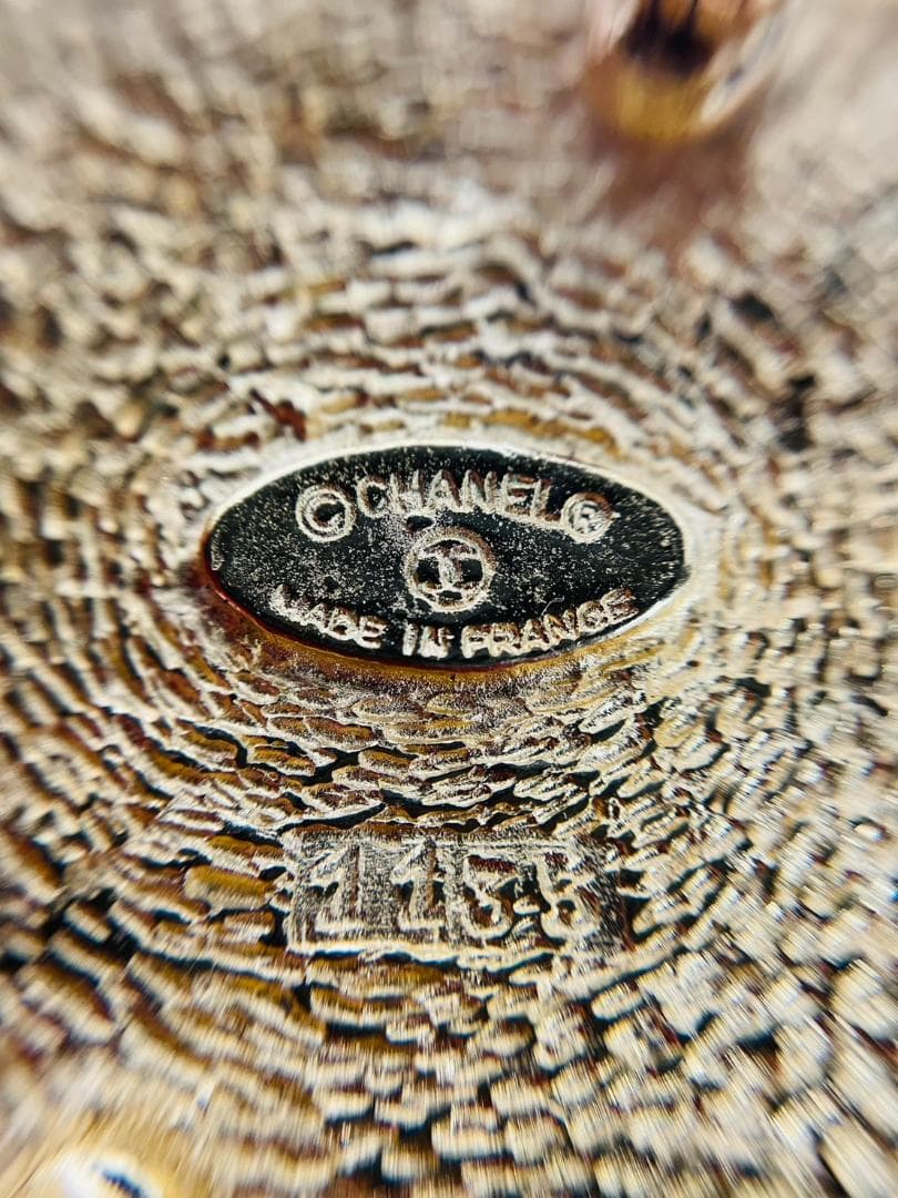 ⭐️ワケあり⭐️シャネル ラウンド カンボン ブローチ ヴィンテージ ゴールド