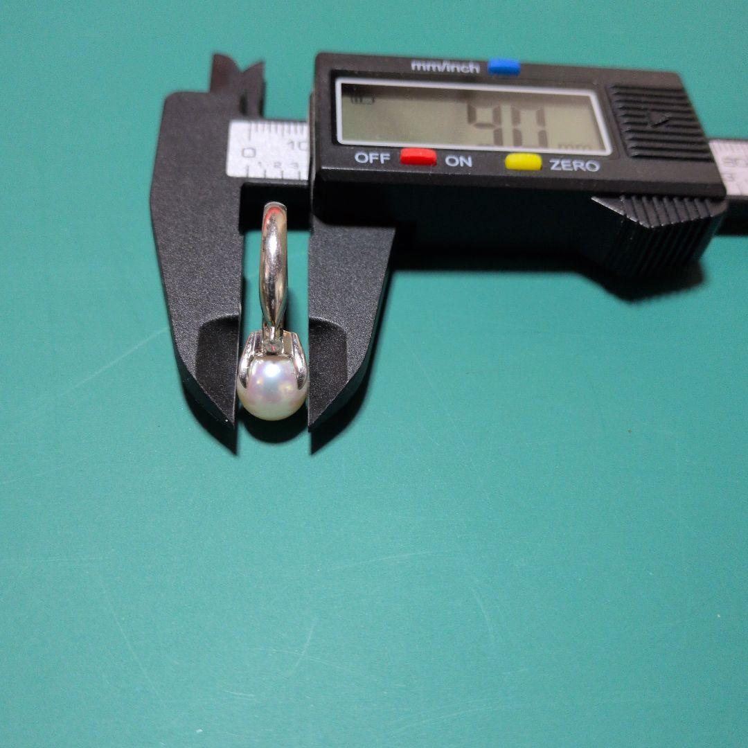 プラチナ　パール　ダイヤ　リング　Pt900 9㎜ 11号　刻印あり　真珠　指輪