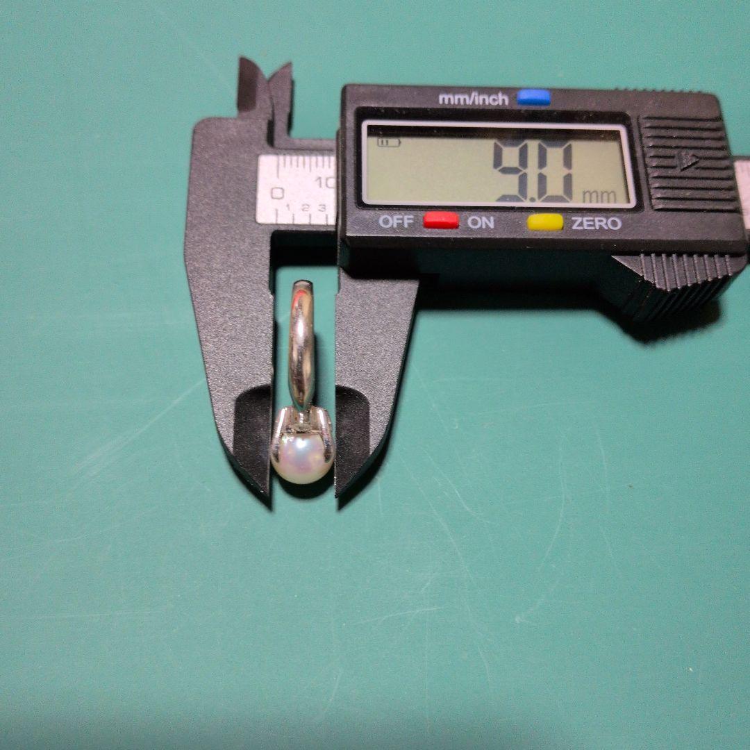 プラチナ　パール　ダイヤ　リング　Pt900 9㎜ 11号　刻印あり　真珠　指輪