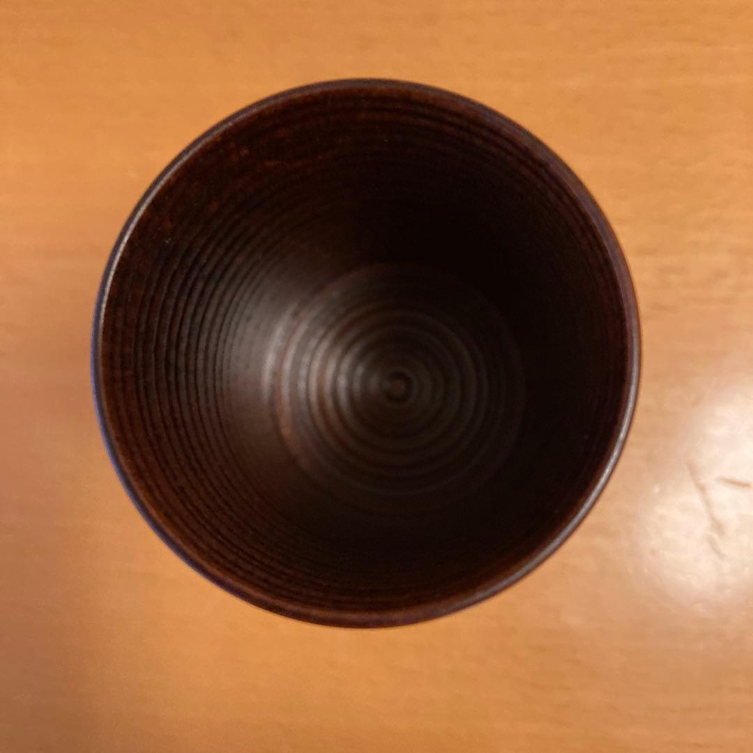 茶道具 莨盆用　独楽巻莨入 宝寿飾 道場宗廣