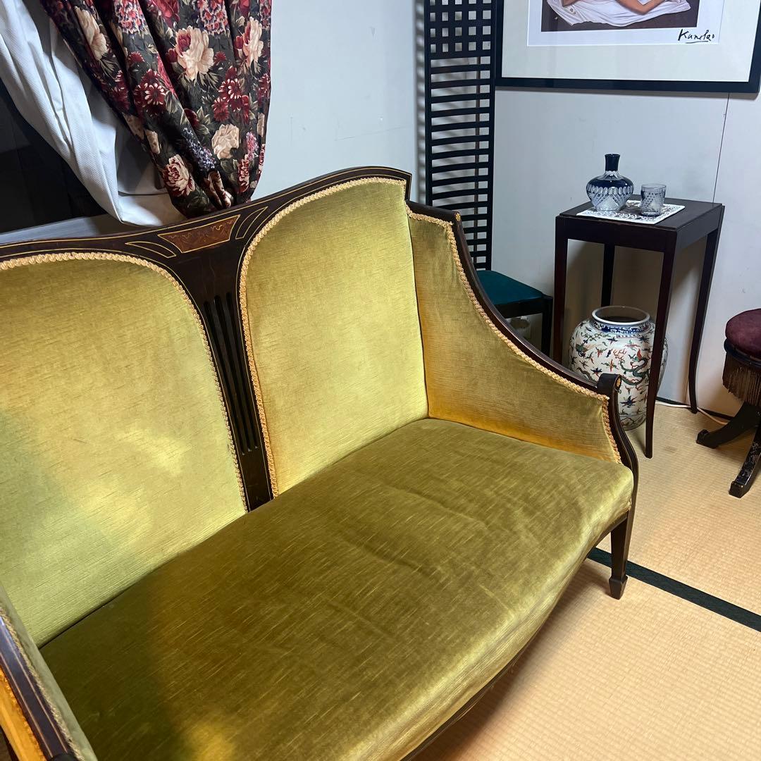 アールデコ　2人掛けソファー　1920年代製　当時物￼送料込み