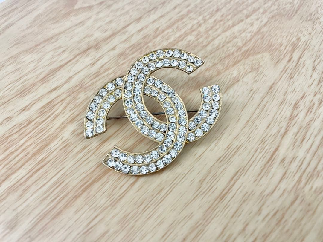 CHANEL シャネル　ブローチ　ラインストーン　ヴィンテージ