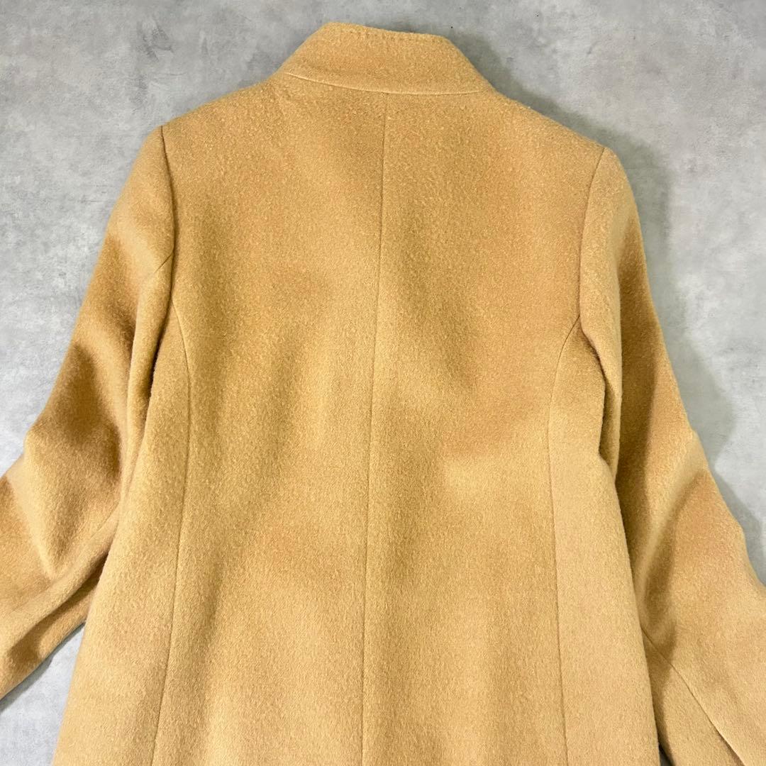 【23区】アンゴラ混 キャメル系ロングコート 36 / S相当
