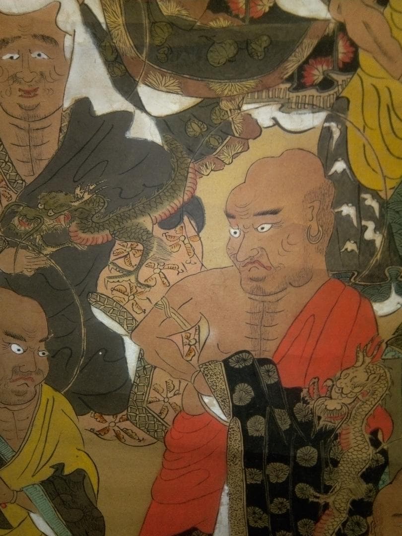 本物李朝時代の十六羅漢図(大作）