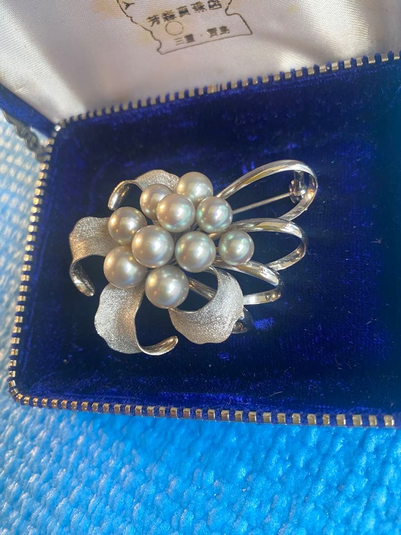 パール　シルバー950 ブローチ