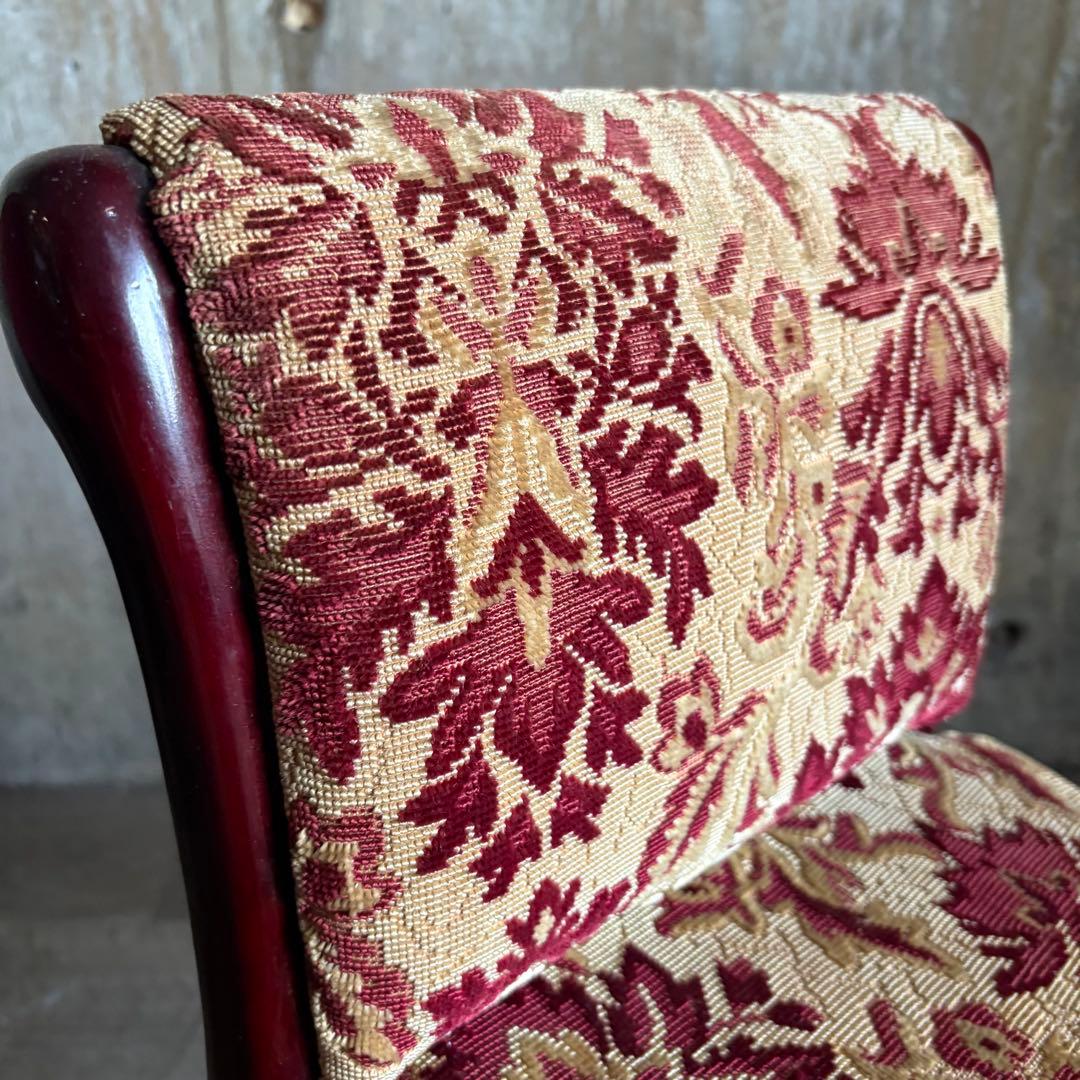 ヴィンテージ ドレッサーチェア　猫脚　クラシック　ジャガード織