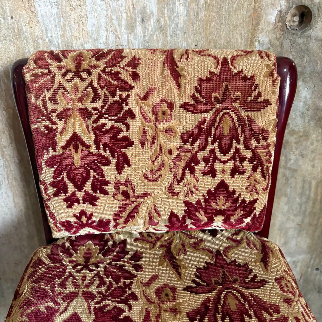 ヴィンテージ ドレッサーチェア　猫脚　クラシック　ジャガード織