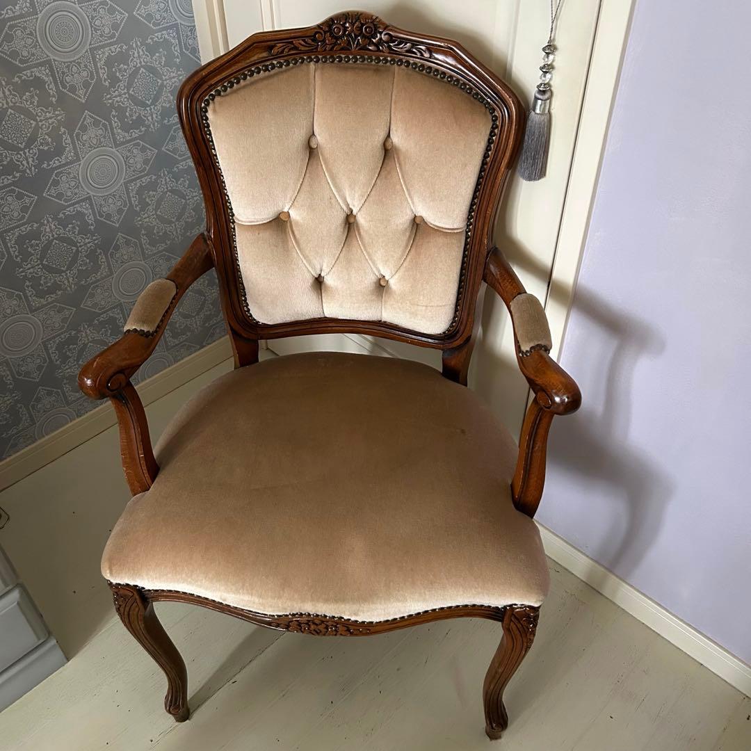 アンティークチェア　アームチェア　座椅子