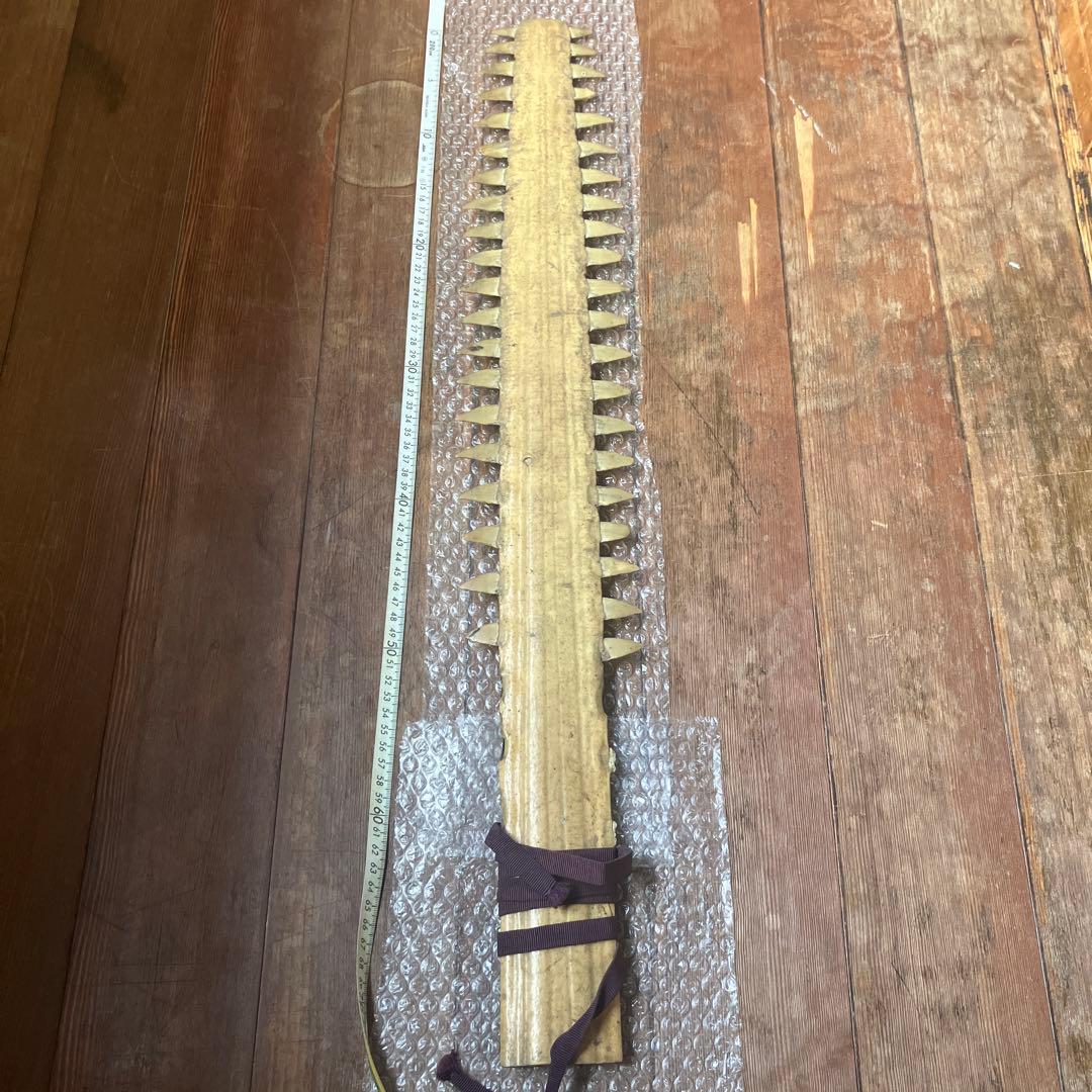 希少 ノコギリエイ 吻 全長約74cm 歯 博物 雑貨