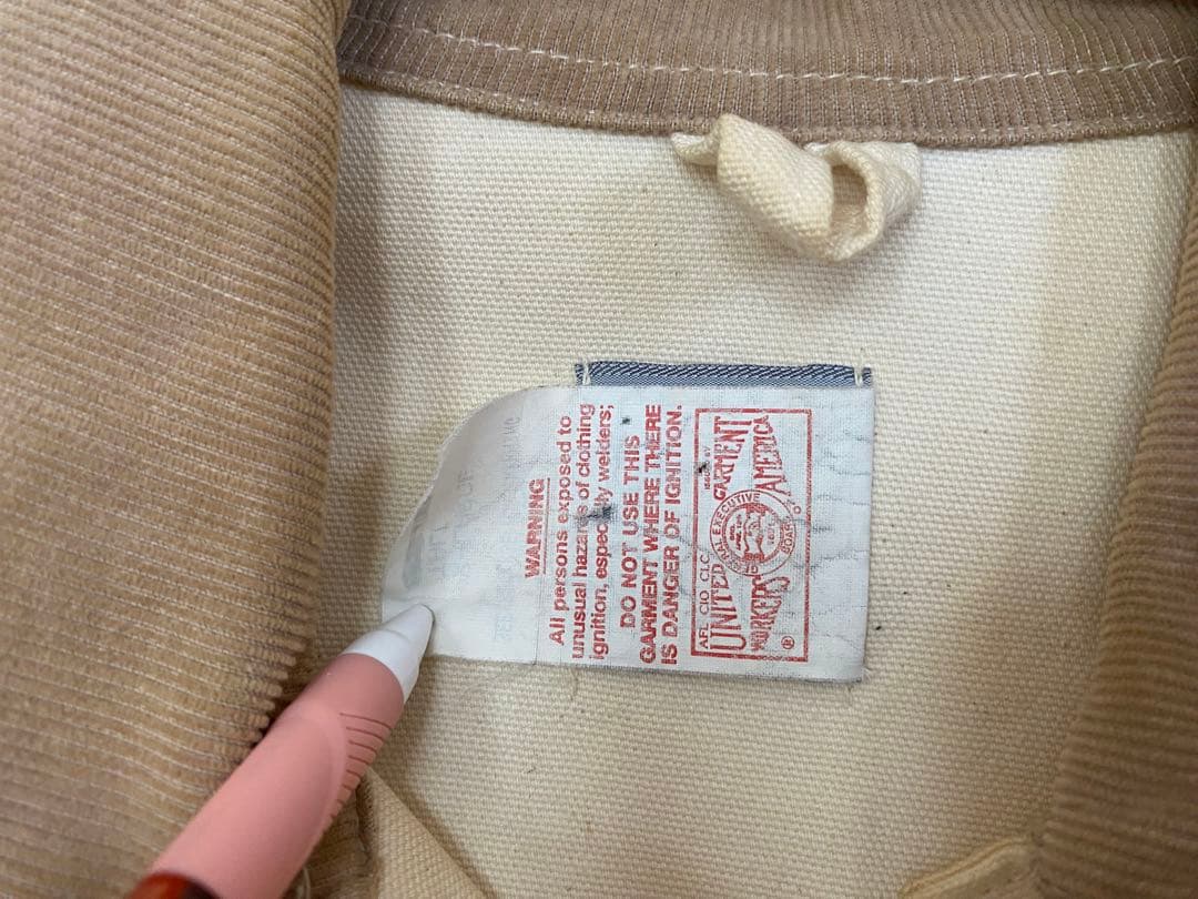 カーハート　XL Carhartt White キャンバス×コーデュロイ