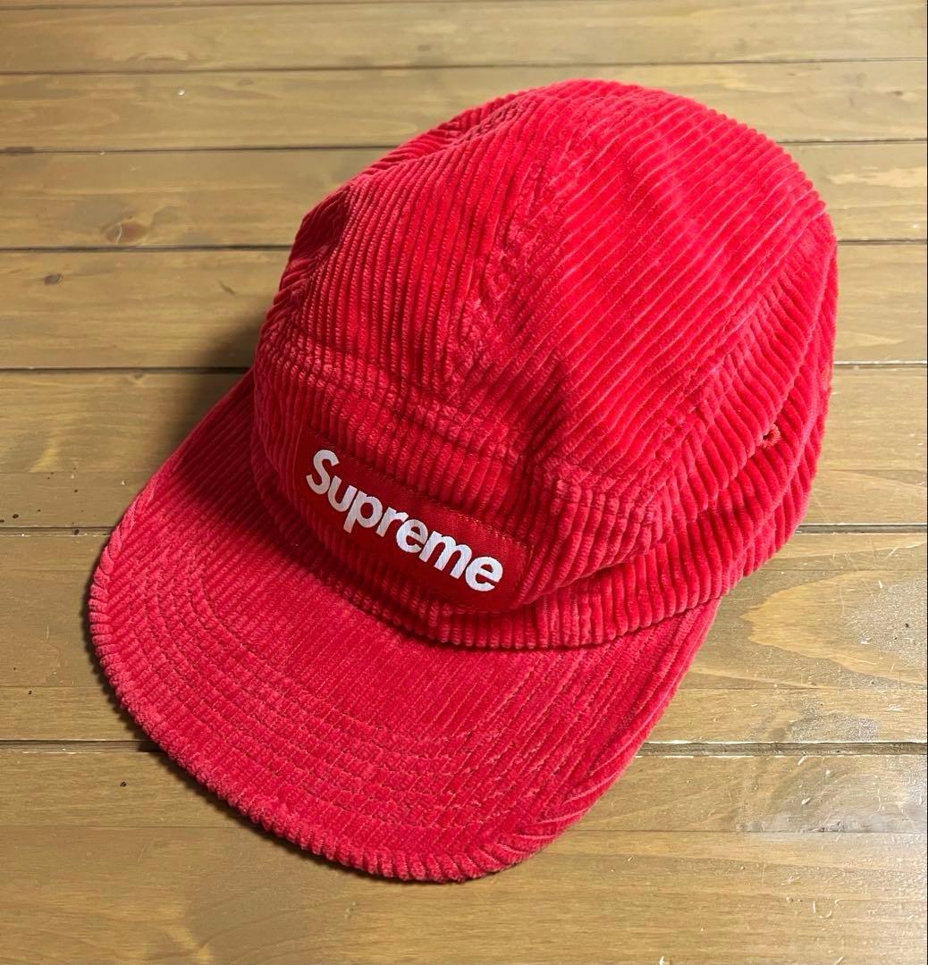 Supreme Corduroy Camp cap 赤 キャップ　レッド