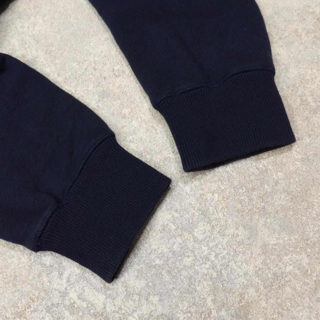 papas 日本製 スウェットジップパーカー L ネイビー ロゴ ワッペン