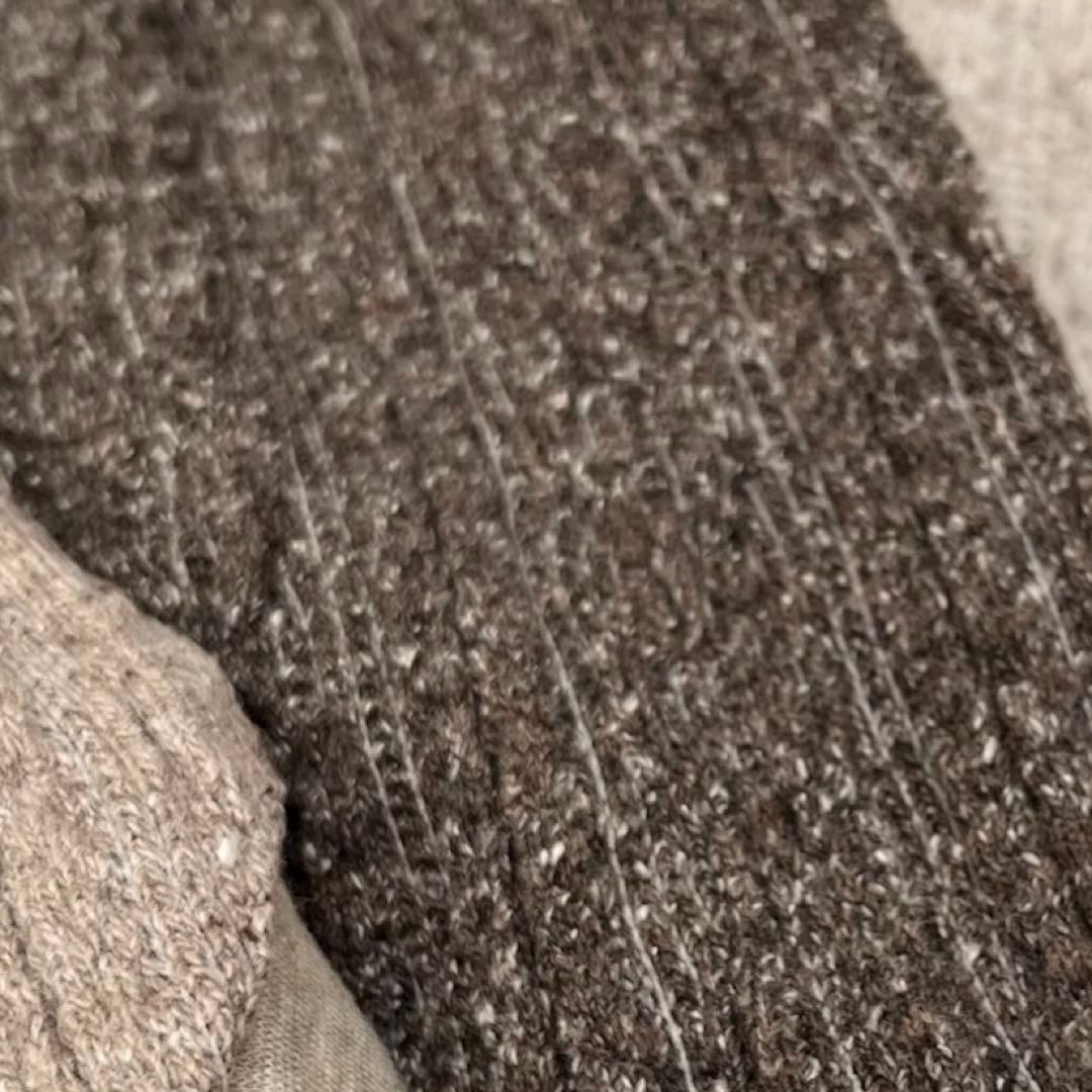 確認用‪✿ハンドメイド 犬服 ジャズネップアランニットタンクトップ チョコ