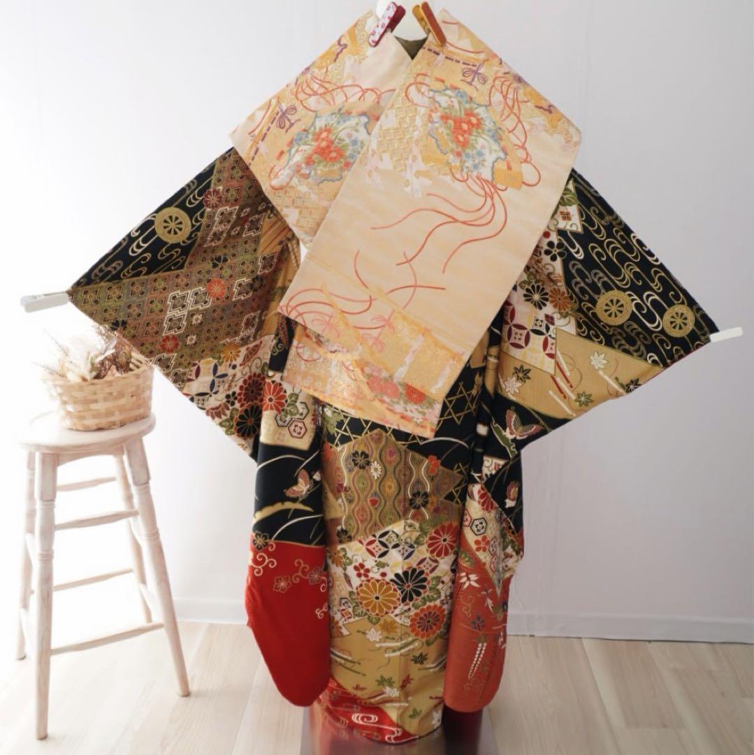 振袖　フルセット　5点セット382 F すべて正絹