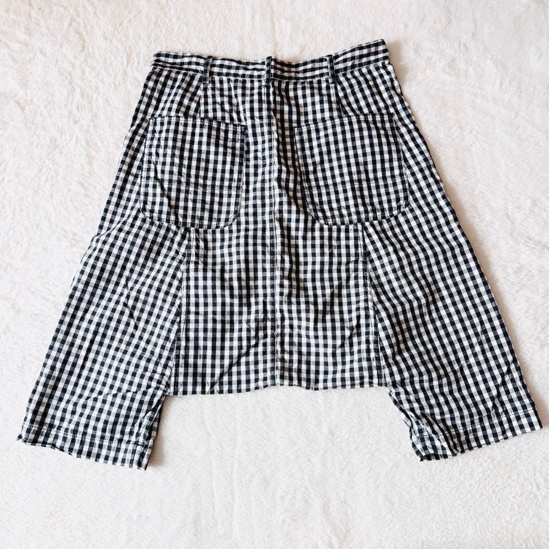 【AD2008】 ブラックコムデギャルソン サルエルパンツ ギンガムチェック S