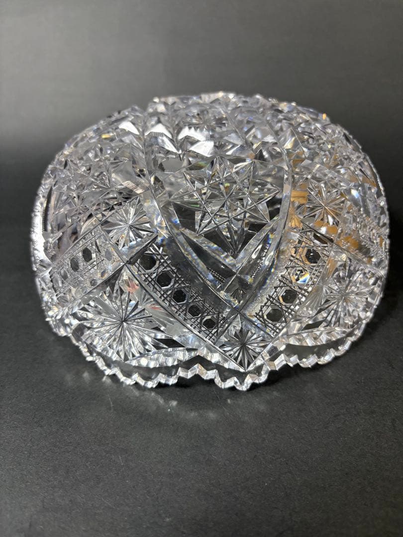 作者不詳クリスタルガラスギヤマン細密文様鉢