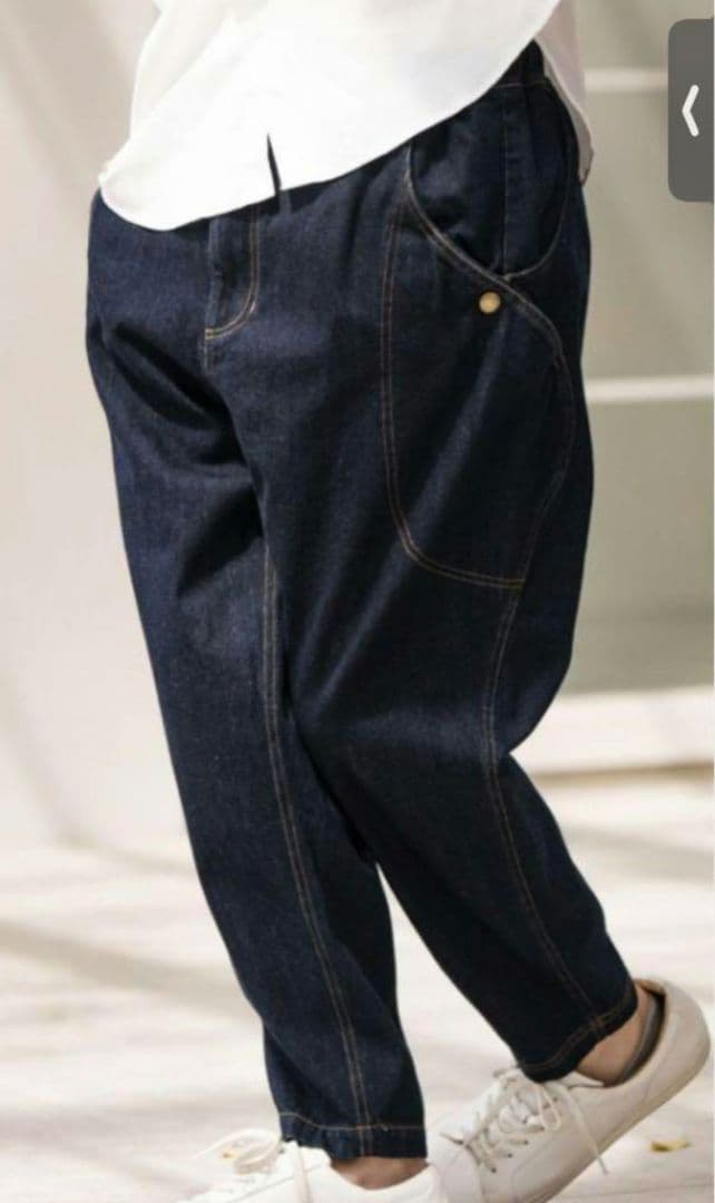 新品タグ付　CAMBIO カンビオ　変形ブッシュバルーンデニムパンツ Ｌ