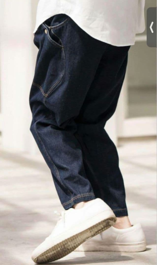 新品タグ付　CAMBIO カンビオ　変形ブッシュバルーンデニムパンツ Ｌ