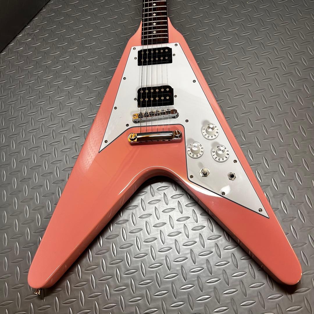 Playtech フライングV FV430 エレキギター ピンク 初心者 女子