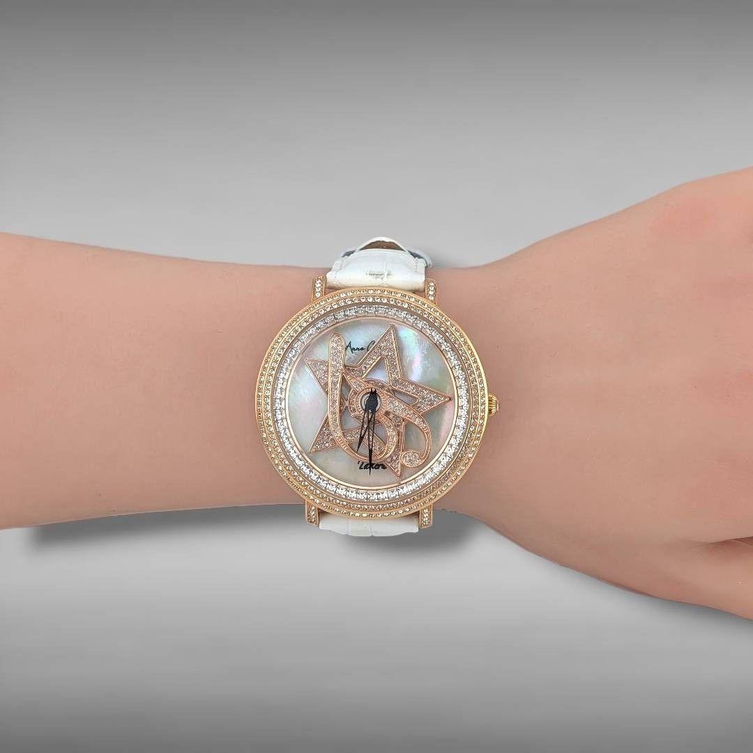 【新品電池・稼働】アンコキーヌ ぐるぐる時計 武尊モデル シェル文字盤