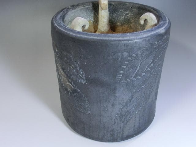 手炉■小さい手火鉢 蕪の絵 陶器 五徳付き 瓶掛け 風炉 火入れ 手焙り 古民具