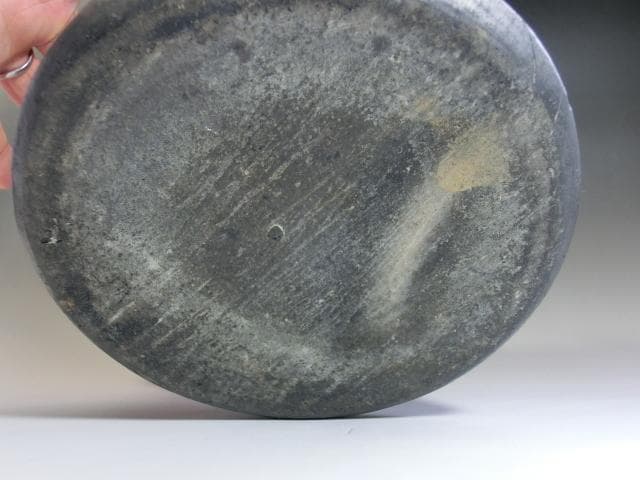 手炉■小さい手火鉢 蕪の絵 陶器 五徳付き 瓶掛け 風炉 火入れ 手焙り 古民具