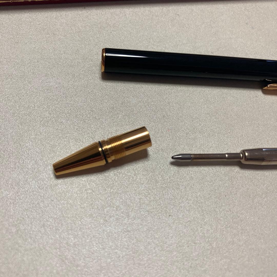 カルティエ★ Cartierボールペン　マストドゥ ツイスト式　黒色　金色