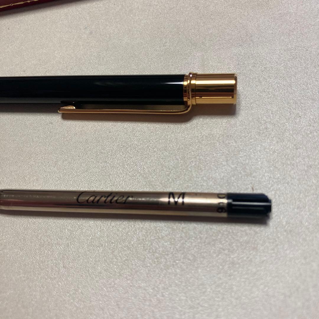 カルティエ★ Cartierボールペン　マストドゥ ツイスト式　黒色　金色