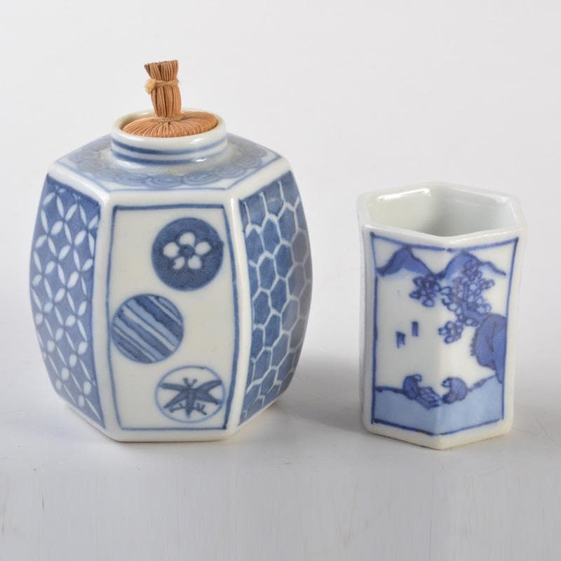 茶道具　茶箱　平安春峰作　振出　茶巾筒　茶碗など　七点　一式　V　6399