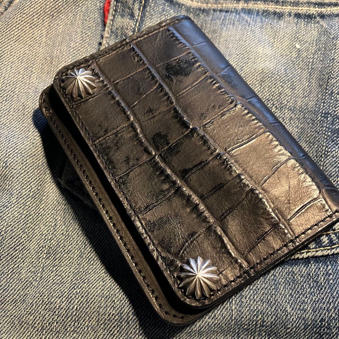 お札が折れない！ミドルトラッカーウォレット アポロコンチョ シルバー925