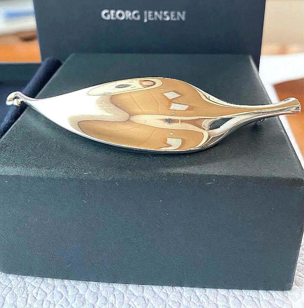 極美品プリュム羽ジョージジェンセンブローチ391TORUN