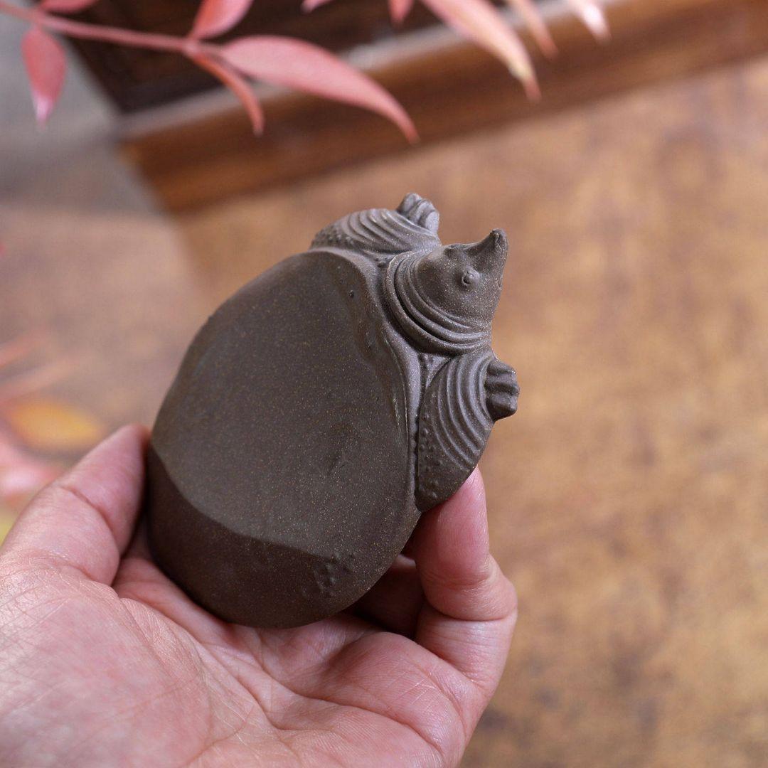 小甲魚 茶寵 茶玩 置物 卓上 茶道 彫刻 美術品 美術品