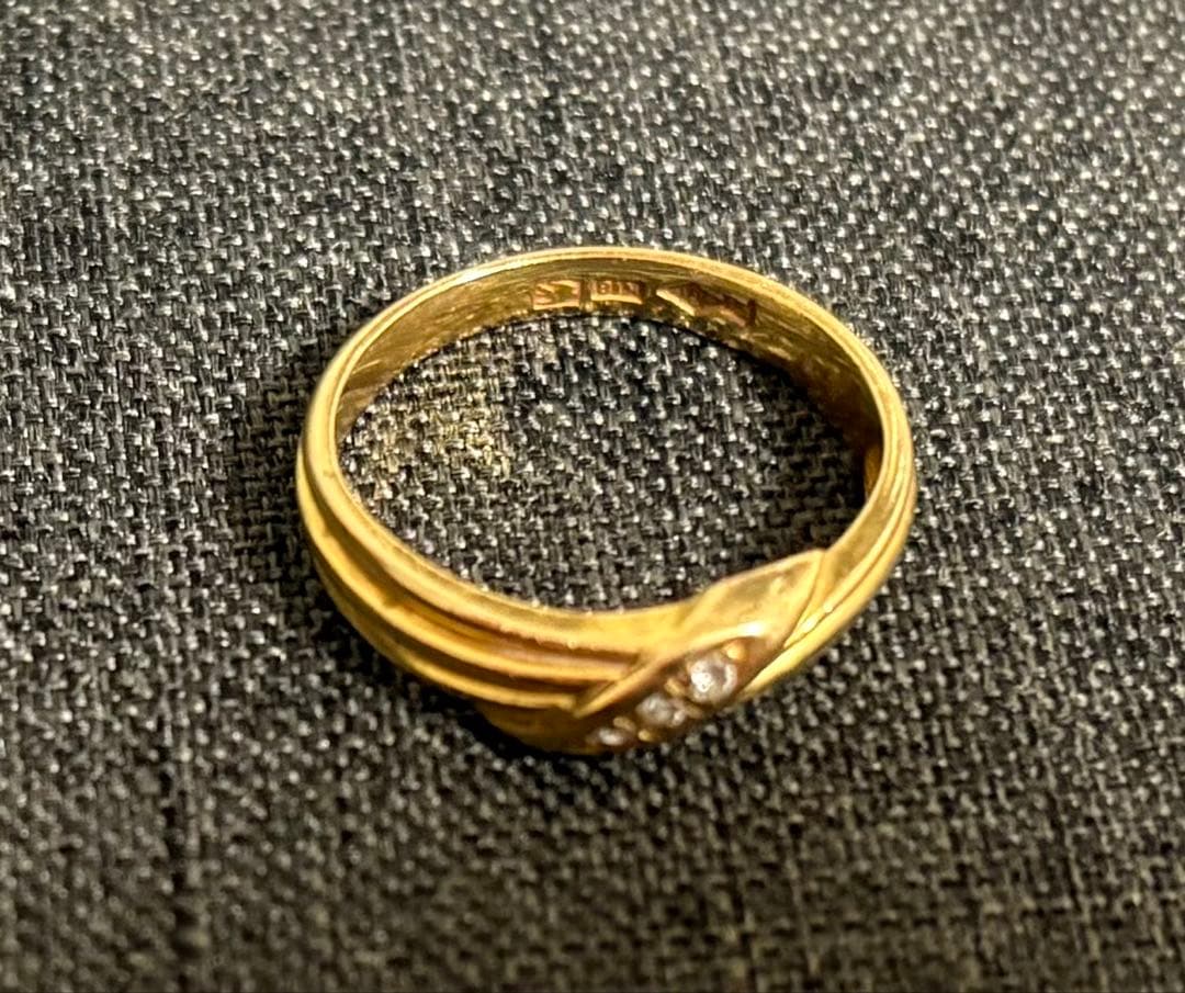 K18 ヴィンテージリング 約12号