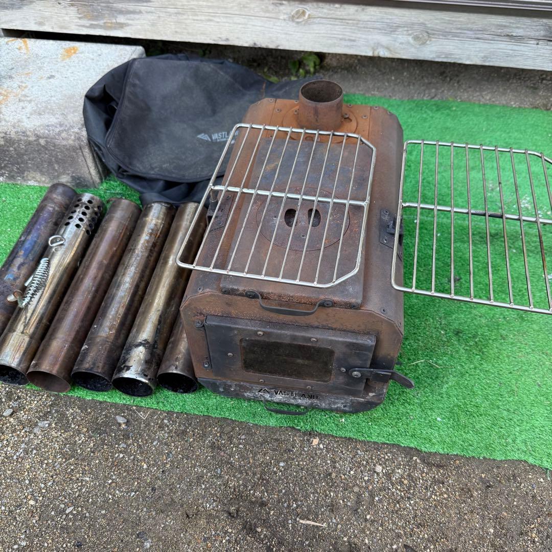 中古 VASTLAND ヴァストランド 薪ストーブ キャンプ 黒 ブラック