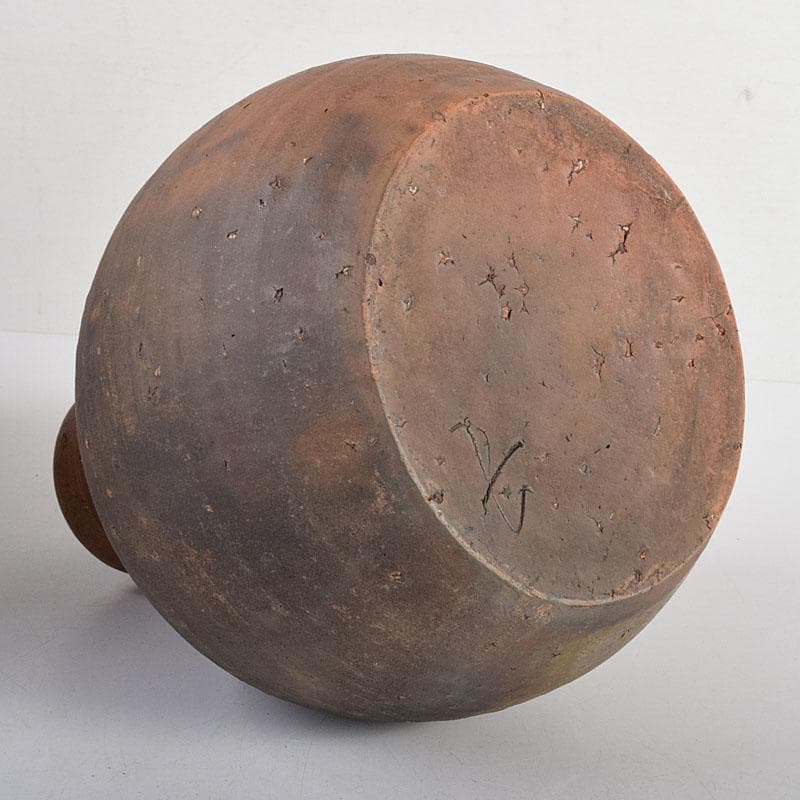 備前焼　古備前　花入　陶印あり　時代箱　C　R8017C