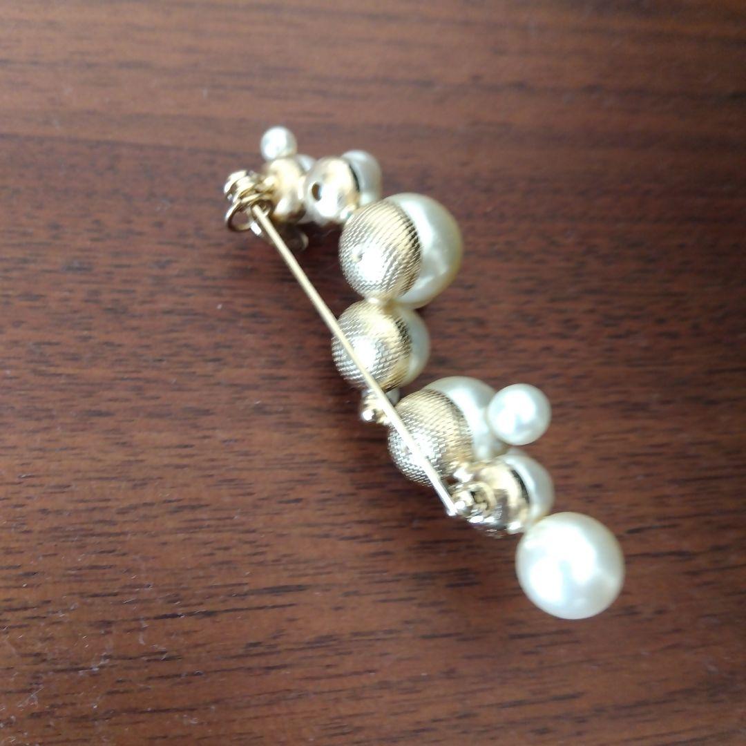 ヴェルメイユパーイエナ　ジュンコパリ　ホワイトパール ブローチ