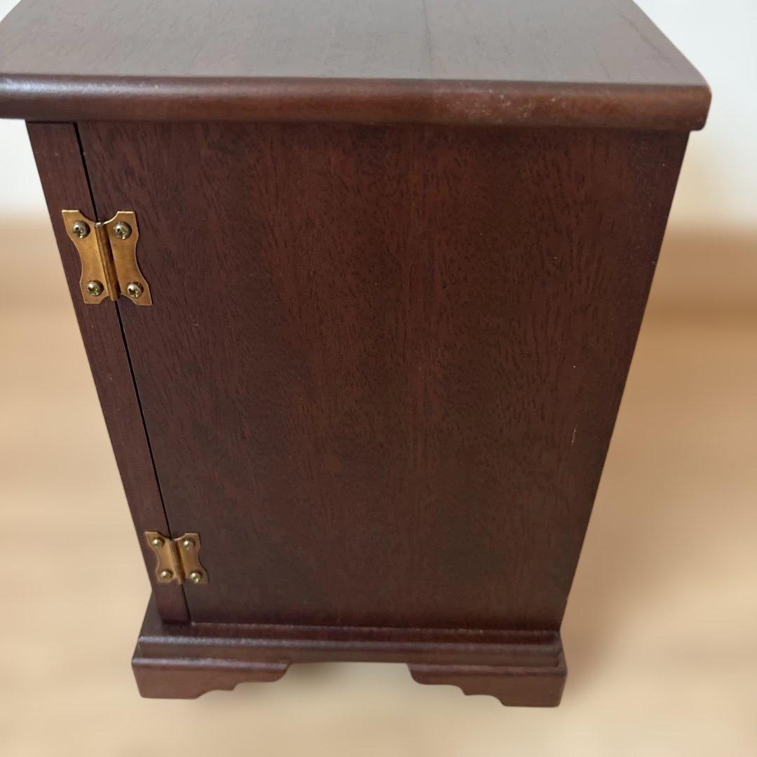 イタリア刺繍 ゴブラン織り 天然木 宝石棚 レトロ アクセサリーボックス