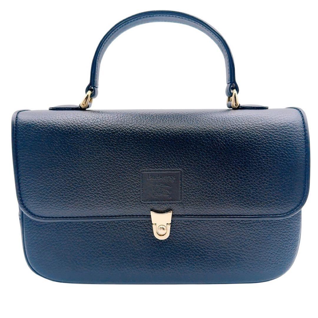 良品✨バーバリー ハンドバッグ レザー 革 ブラック ノバチェック フォーマル