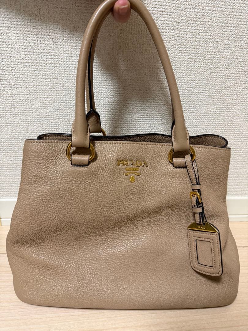 PRADA プラダ ハンドバッグ 2WAYベージュ 正規品 型崩れあり 美品