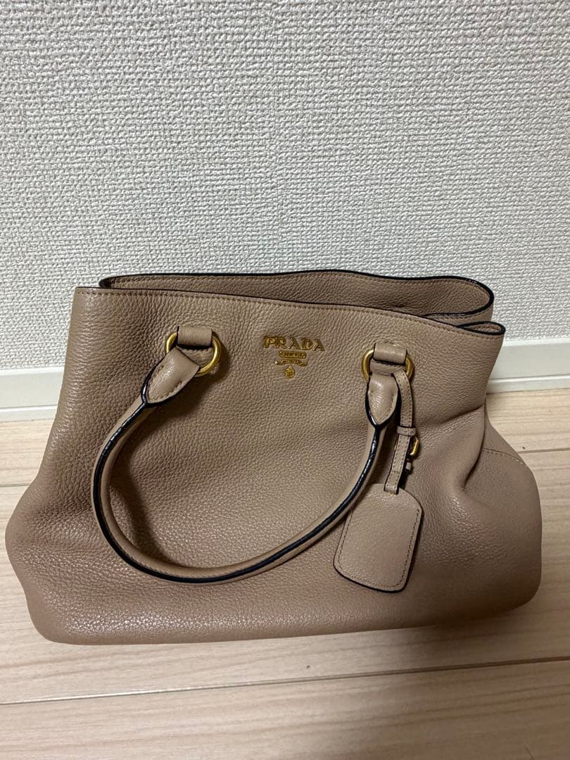 PRADA プラダ ハンドバッグ 2WAYベージュ 正規品 型崩れあり 美品