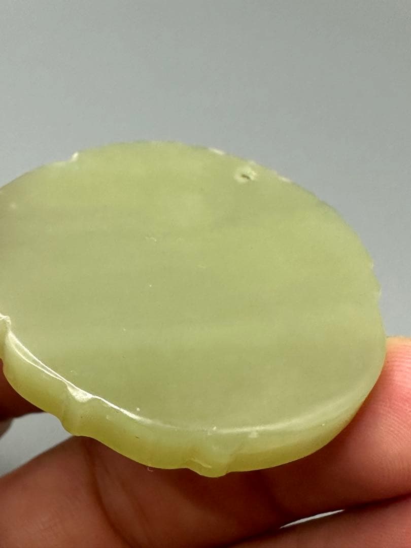 中国古美術.古蔵品.古和田玉佩.純手彫り.装身具.観賞物.中国骨董 彫刻 円形