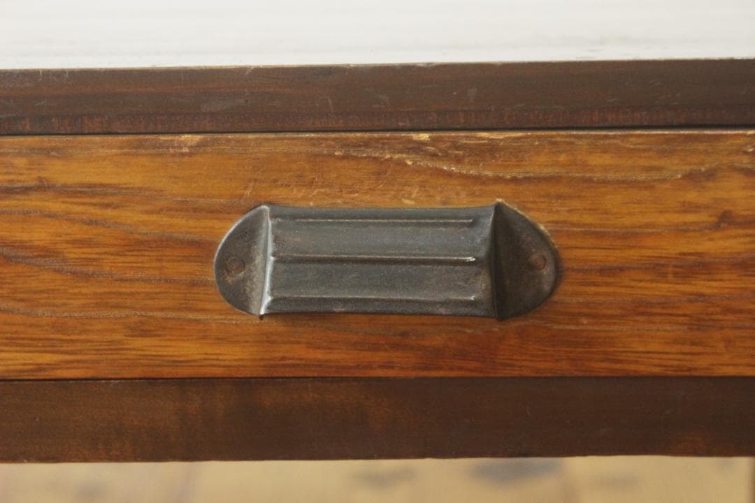 レトロ 文机 ローテーブル 座卓 無垢材 引き出し 抽斗 2杯 花台 展示台