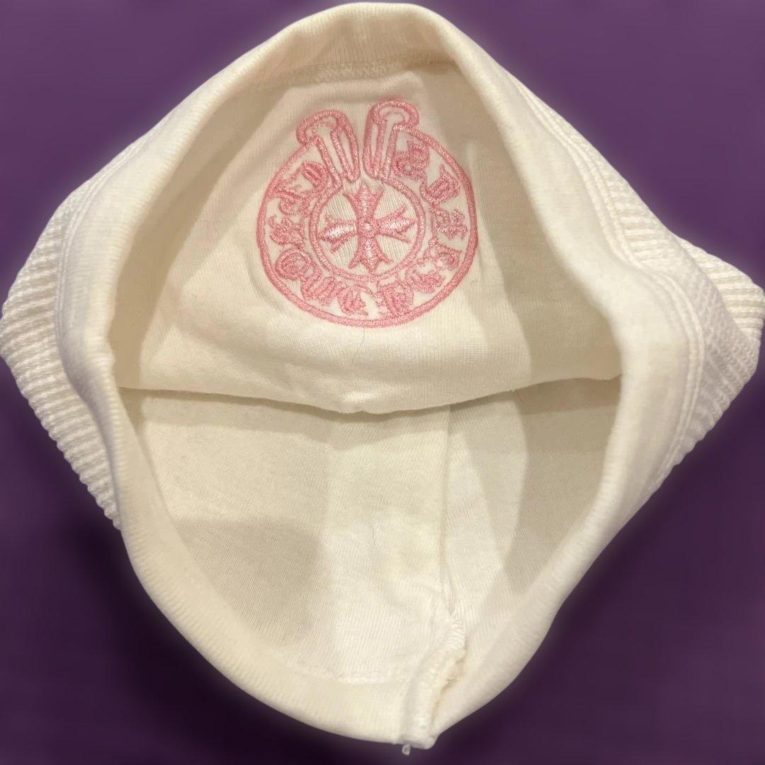 クロムハーツ サーマルビーニー ホースシュー刺繍　ニット帽　ホワイト