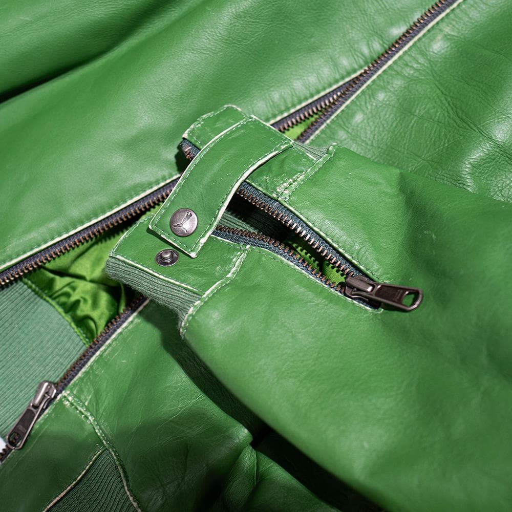 希少 PUMA レザー シングル ライダース モーター ジャケット