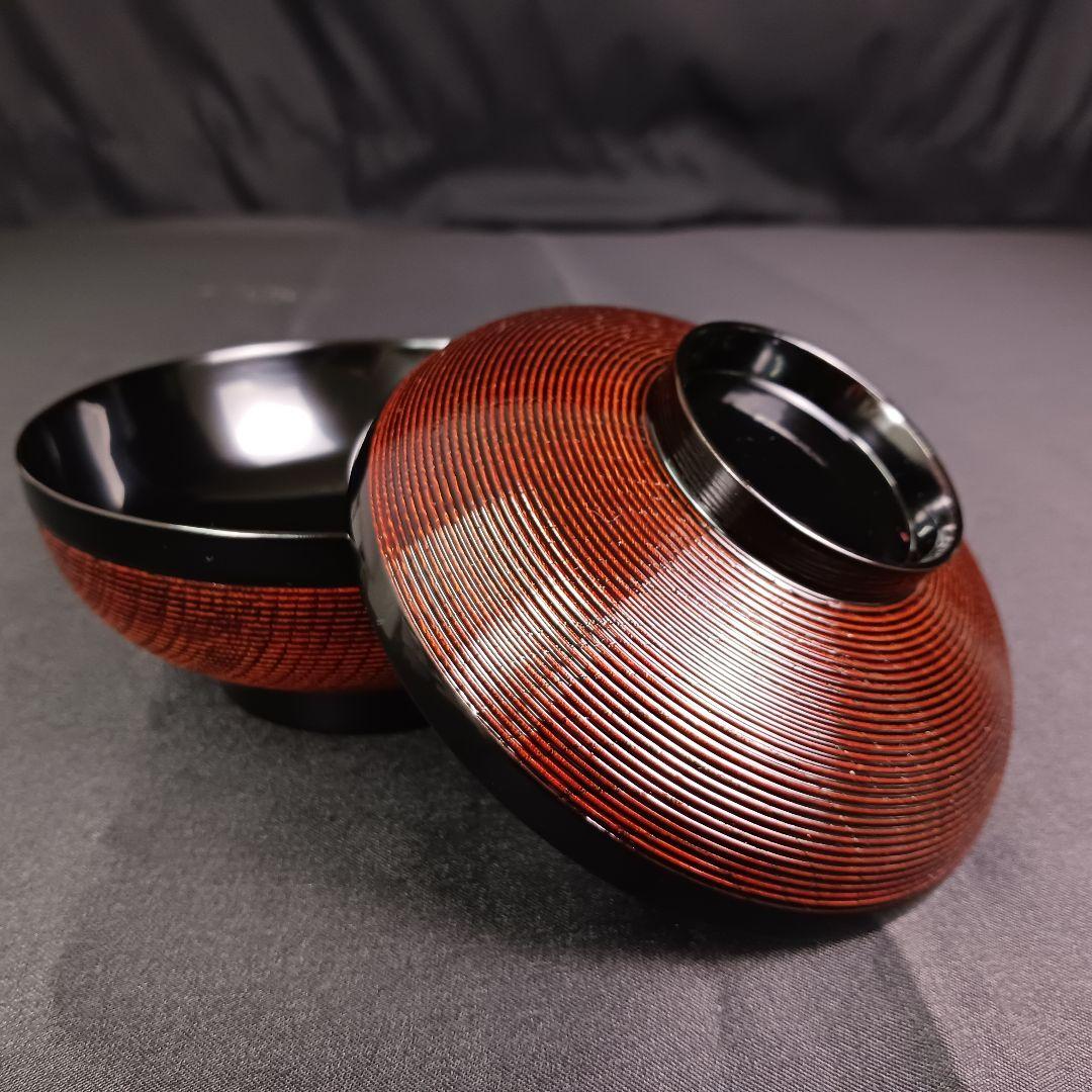 Y3112-1 漆器 貝づくし蒔絵 糸筋椀 9客 共箱