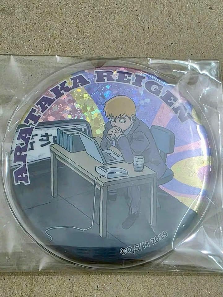 モブサイコ100 霊幻新隆 ホログラム 缶バッジ 塩中文化祭