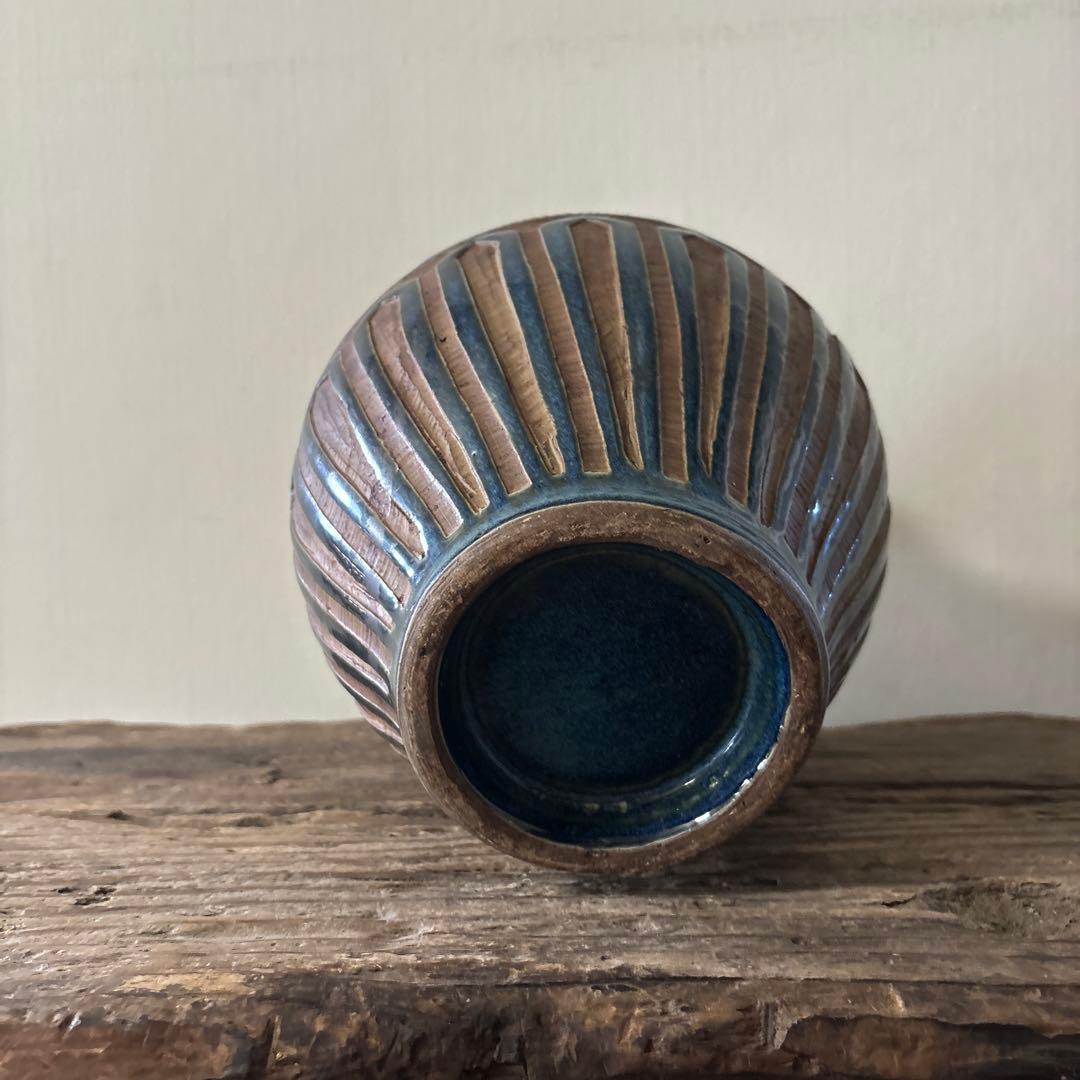 琉球　古典焼　小壺　④ 壺屋焼　やちむん　古民芸　アンティーク　骨董　検:李朝.