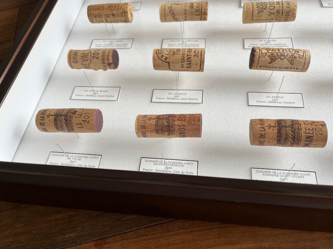 総額500万越え ワインコルク標本 ボルドー 5大シャトー ロマネコンティなど