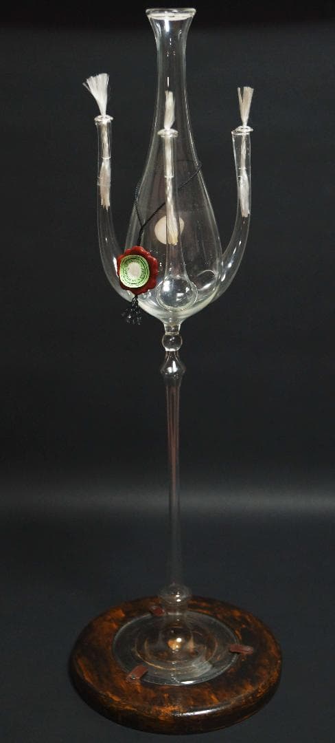 フランスLA MAISON DE L'ETAINガラス製オイルランプ/花器飾物